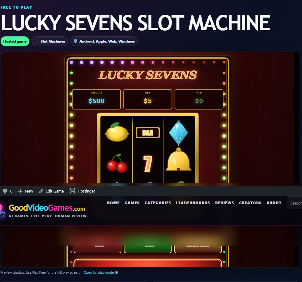 Lucky Sevens Slot Machine